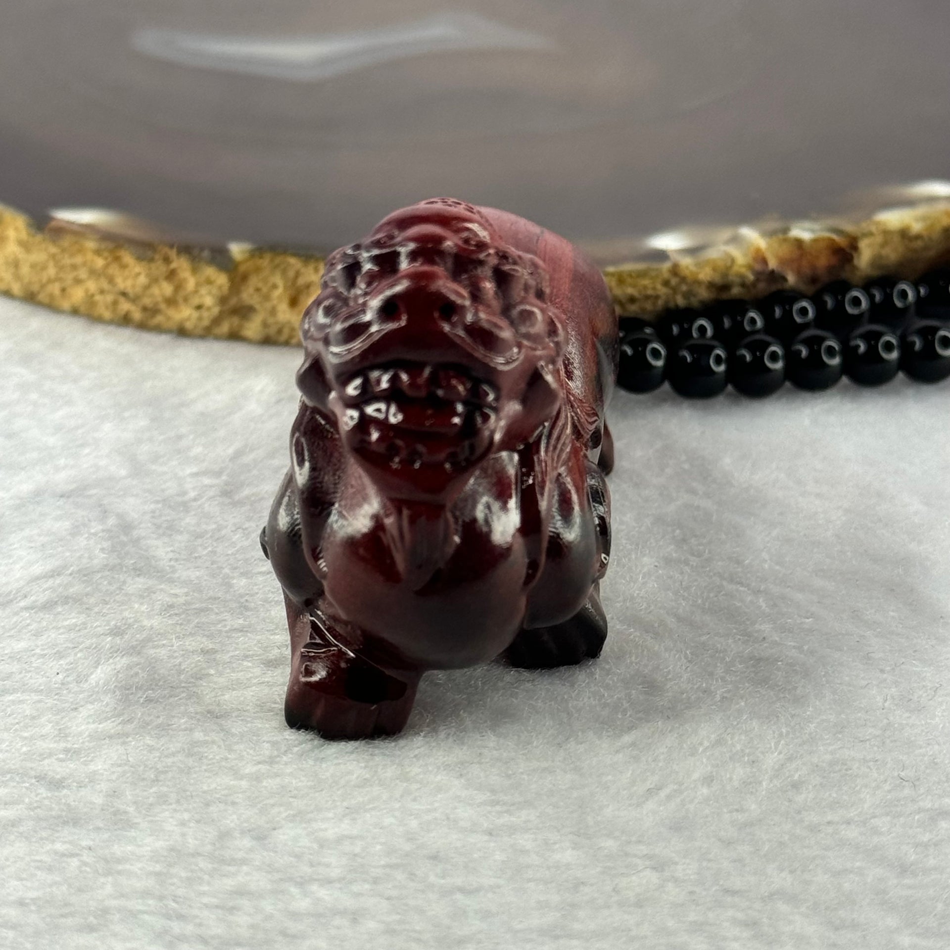 Natural African Rosewood Pixiu Handplay 天然非洲紫檀貔貅手把件 47.35g 35.6 by 28.2 by 43.4mm - Huangs Jadeite and Jewelry Pte Ltd