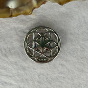 Natural Meteorite Powerful Energy Spinning Purple with Yellow Heart Charm in S925 Silver with Crystals For Necklace / Bracelet 2.89g 15.9 by 6.9mm - Huangs Jadeite and Jewelry Pte Ltd