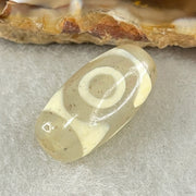 Natural Powerful Tibetan Old Oily Agate 3 Eyes Dzi Bead Heavenly Master (Tian Zhu) 三眼天诛 3.17g 20.1 by 10.4mm - Huangs Jadeite and Jewelry Pte Ltd