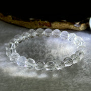 Natural Clear Quartz Beads with Inscription Bracelet 17.91g 15cm 8.4mm 23 Beads - Huangs Jadeite and Jewelry Pte Ltd