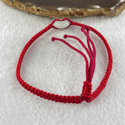 Type A Natural White Jadeite Ping An Kou Donut In String Bracelet4.18g 14.4 by 5.8mm - Huangs Jadeite and Jewelry Pte Ltd