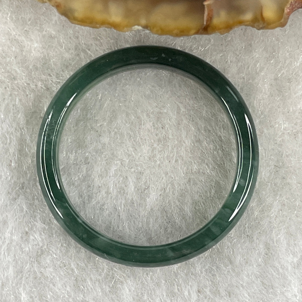 Natural Type A Blueish-Green Jadeite Ring | 3.9 by 2.5mm Flawless Ocean Jade Full-Eternity Band (1.89g | US 9.8 / HK 22 | Perfect) - Huangs Jadeite and Jewelry Pte Ltd