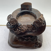 Natural Deep Purple Amethyst Egg with Wooden Stand Display Total 5,496.0g 170.0 by 165.0 by 275.0mm - Huangs Jadeite and Jewelry Pte Ltd