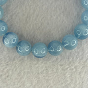 Natural Aquamarine Beads Bracelet 43.09g 18cm 12.3mm 17 Beads - Huangs Jadeite and Jewelry Pte Ltd