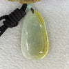 Type A Semi Icy Yellow Green and Light Lavender Jadeite Guan Gong Pendent 22.23g 61.8 by 34.3 by 7.0 mm - Huangs Jadeite and Jewelry Pte Ltd