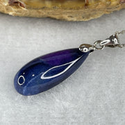 Good Grade Natural Blue Sugilite Pillar Necklace in S925 Sliver 2.78g 21.9 by 8.3 by 5.1mm - Huangs Jadeite and Jewelry Pte Ltd