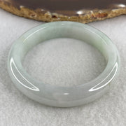 Natural Type A Jelly Light Green & Faint Lavender Jadeite Bangle | (49.99g | 52.1mm Inner Diameter | 11.8mm x 8.5mm | Perfect | Synergy, "Zi Qi Dong Lai" Noble Benefactor Magnet & Feng Shui Serenity Anchor) - Huangs Jadeite and Jewelry Pte Ltd