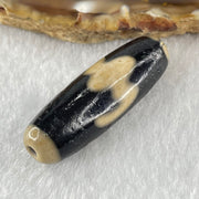 Natural Powerful Tibetan Old Oily Agate Bat with Insect or Happiness Fu Shou Dzi Bead Heavenly Master (Tian Zhu) 蝙蝠昆虫天珠 8.48g 37.9 by 12.1mm - Huangs Jadeite and Jewelry Pte Ltd