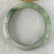 Type A Lavender with Green Piao Hua Jadeite Bangle 43.66g Internal Diameter 55.5mm 11.9 by 7.5mm (Significant External Roughs and Lines) - Huangs Jadeite and Jewelry Pte Ltd