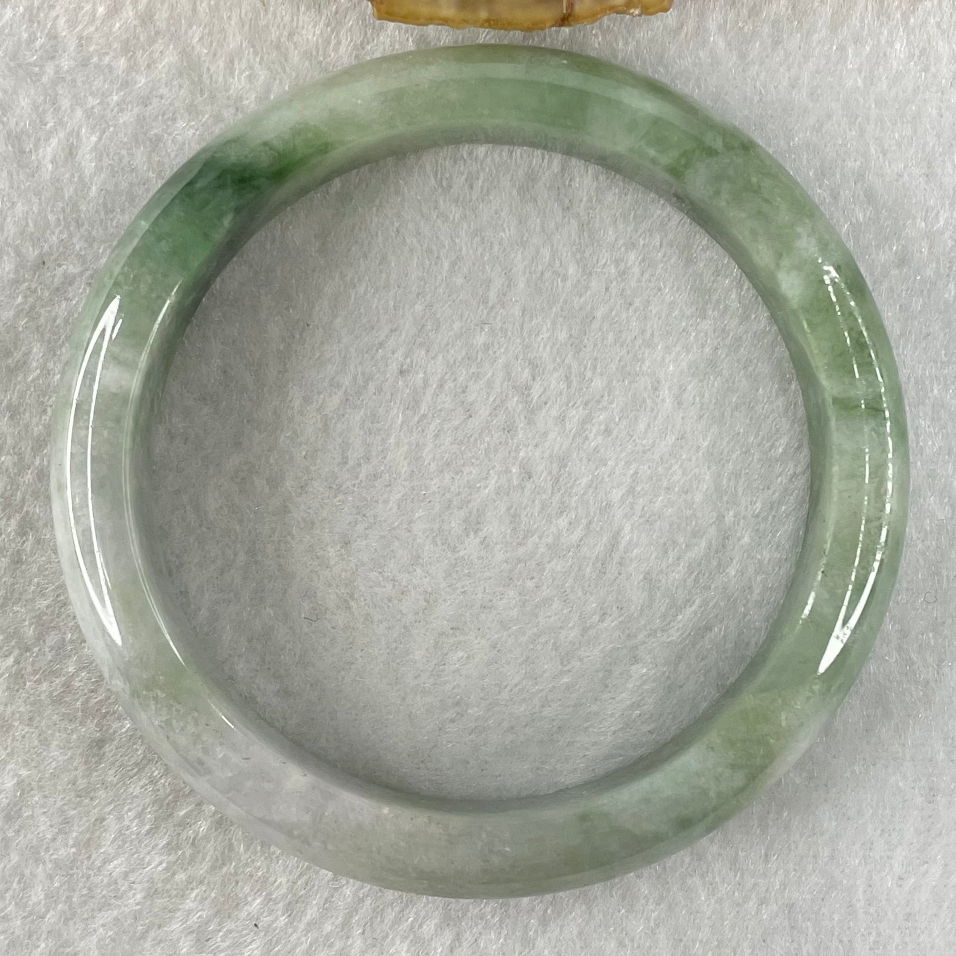 Type A Lavender with Green Piao Hua Jadeite Bangle 43.66g Internal Diameter 55.5mm 11.9 by 7.5mm (Significant External Roughs and Lines) - Huangs Jadeite and Jewelry Pte Ltd