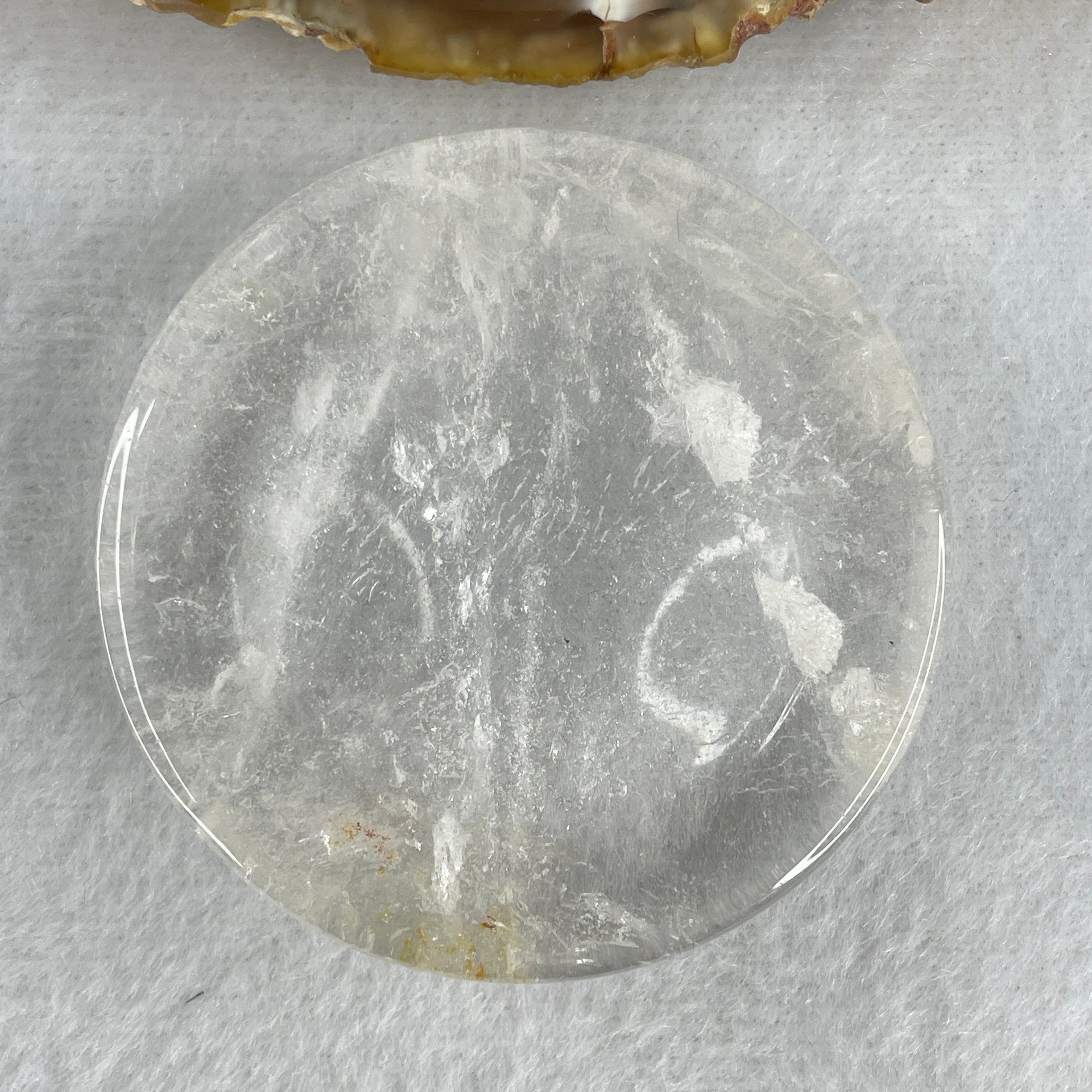 Natural Clear Quartz Plate Display 62.65g 54.7 by 11.9mm - Huangs Jadeite and Jewelry Pte Ltd