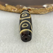 Natural Powerful Tibetan Old Oily Agate 7 Eyes Dzi Bead Heavenly Master (Tian Zhu) 七眼天诛 11.03g 39.4 by 13.3mm - Huangs Jadeite and Jewelry Pte Ltd