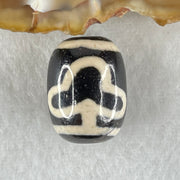 Natural Powerful Tibetan Old Oily Agate Double Bodhi Tree Dzi Bead Heavenly Master (Tian Zhu) 菩提树天珠 5.02g 17.7 by 13.6mm - Huangs Jadeite and Jewelry Pte Ltd