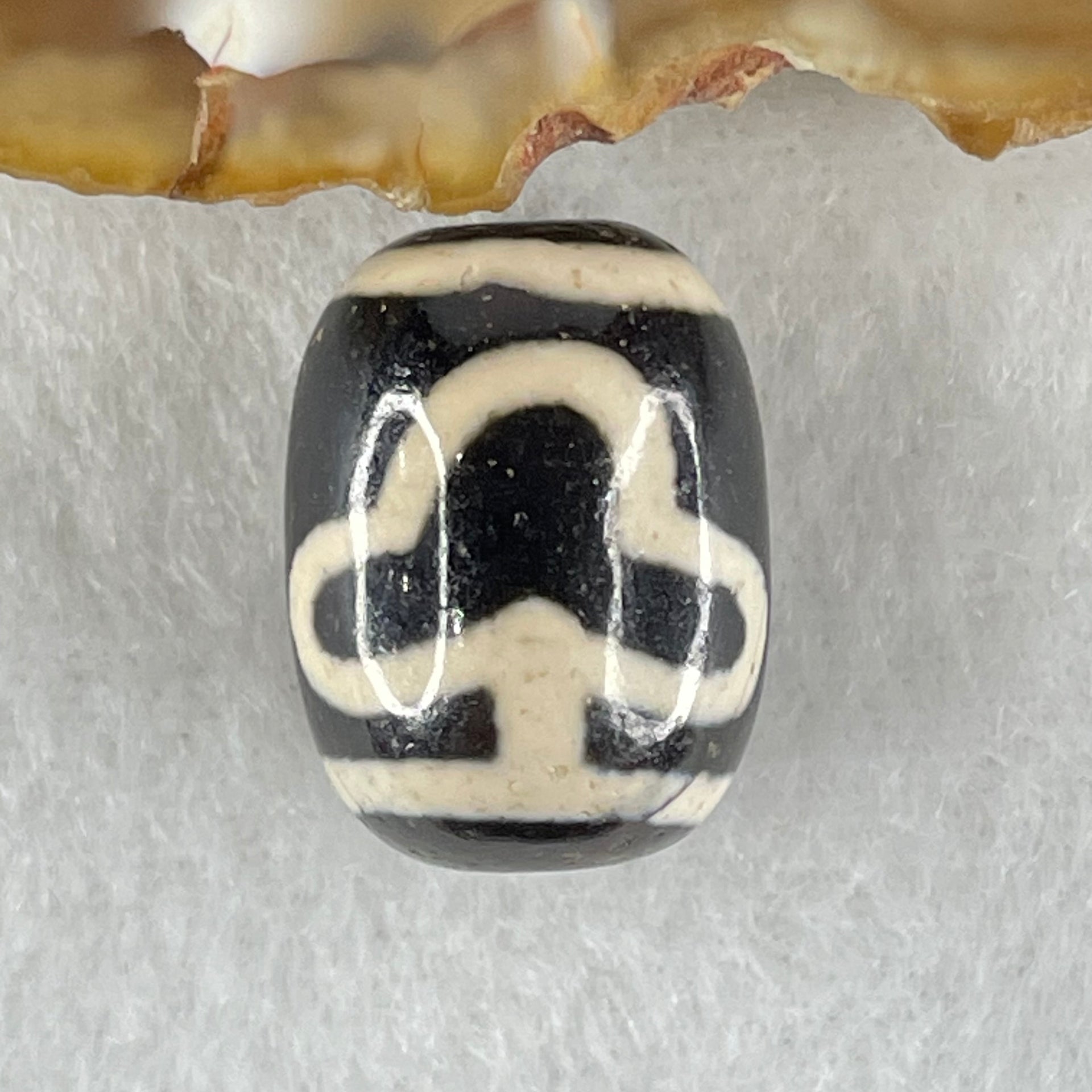 Natural Powerful Tibetan Old Oily Agate Double Bodhi Tree Dzi Bead Heavenly Master (Tian Zhu) 菩提树天珠 5.02g 17.7 by 13.6mm - Huangs Jadeite and Jewelry Pte Ltd