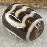 Natural Powerful Tibetan Old Oily Agate Double Garuda Dzi Bead Heavenly Master (Tian Zhu) 3.96g 16.9 by 12.2mm - Huangs Jadeite and Jewelry Pte Ltd