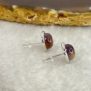 Good Grade Natural Auralite 23 S925 Silver Earrings 2.27g 8.0 by 4.5mm - Huangs Jadeite and Jewelry Pte Ltd