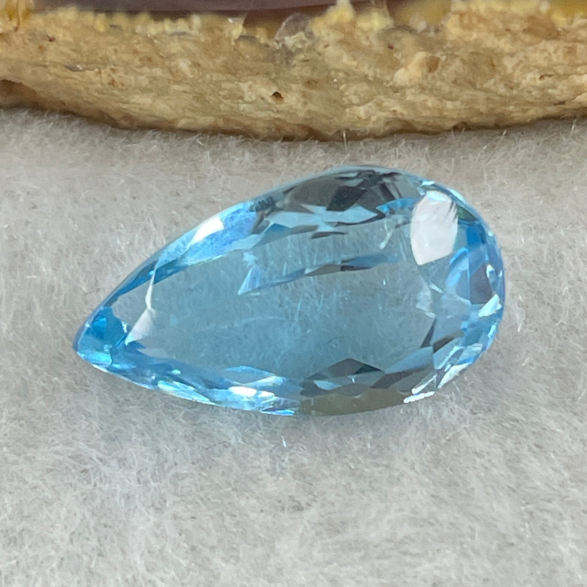 Natural Sky Blue Topaz Teardrop Shape 7.86ct 15.9 by 9.4 by 6.7mm - Huangs Jadeite and Jewelry Pte Ltd