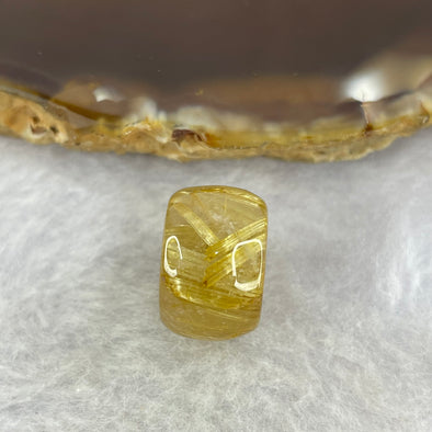 Good Grade Natural Golden Rutilated Quartz Crystal Lulu Tong Barrel 天然金顺发晶水晶露露通桶 
4.00g 9.5 by 15.1mm - Huangs Jadeite and Jewelry Pte Ltd