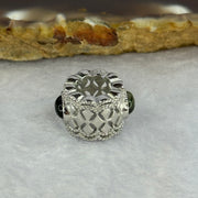 Natural Czech Republic Moldavite Meteorite Crystal in S925 Sliver Bracelet Charm 2.43g 15.1 by 11.9 by 9.4 / 6.7 by 3.8 by 2.0mm - Huangs Jadeite and Jewelry Pte Ltd