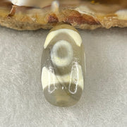 Natural Powerful Tibetan Old Oily Agate 3 Eyes Dzi Bead Heavenly Master (Tian Zhu) 三眼天诛 3.23g 19.9 by 10.4mm - Huangs Jadeite and Jewelry Pte Ltd