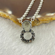 Type A Icy Green Omphasite Jadeite Panther with Crystals in S925 Crystals Necklace 13.38g 3.3 by 1.5mm 8pcs - Huangs Jadeite and Jewelry Pte Ltd