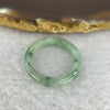 Type A Semi Icy Green Piao Hua Jade Ring 3.47g 4.8 by 3.8 mm US 8.5/ HK 19 - Huangs Jadeite and Jewelry Pte Ltd