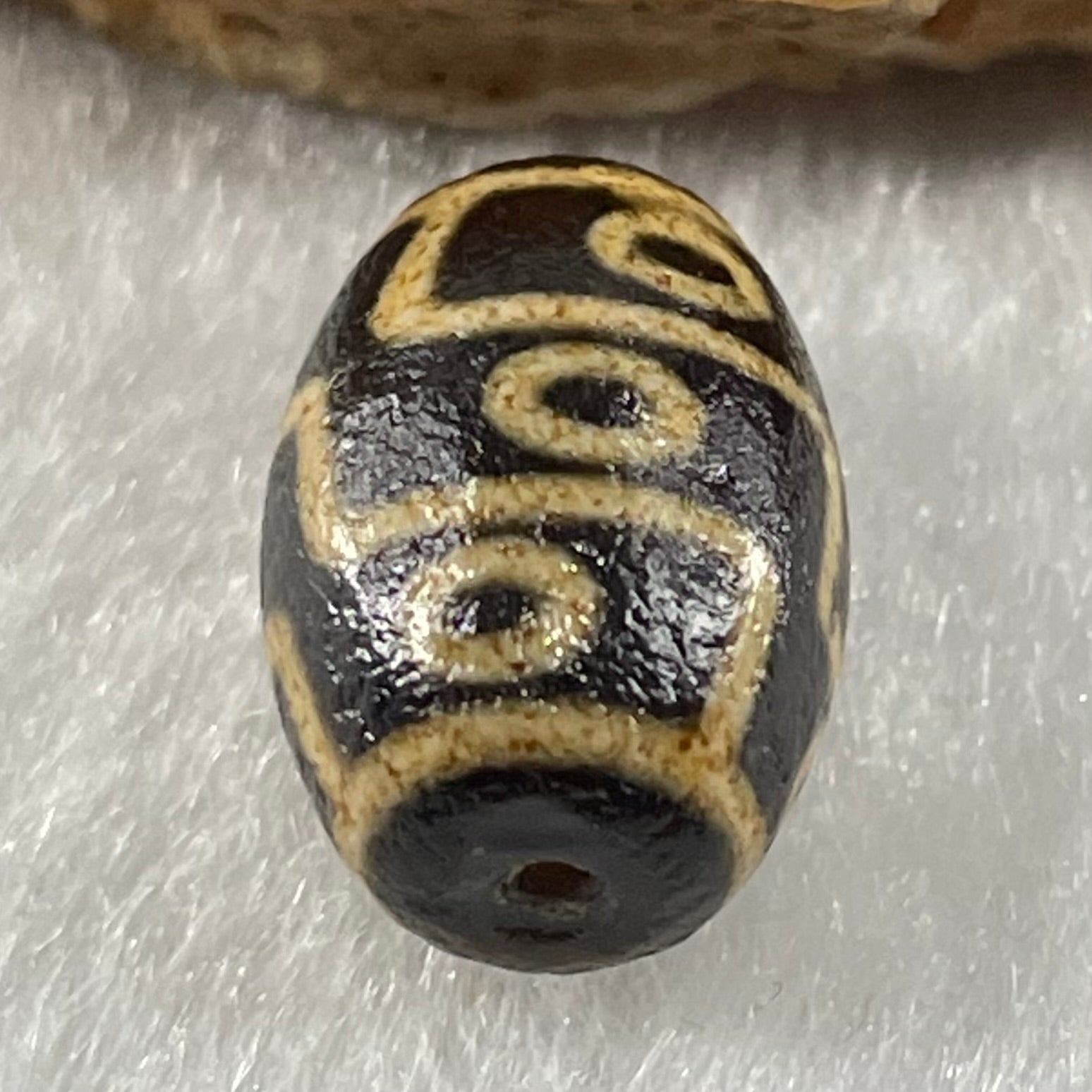 Natural Powerful Tibetan Old Oily Agate 9 Eyes Dzi Bead Heavenly Master (Tian Zhu) 九眼天诛 2.14g 14.1 by 10.3mm - Huangs Jadeite and Jewelry Pte Ltd