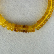 Natural Amber Ping An Kou Donut Shape Bracelet 天然琥珀手链 10.27g 16.5cm 9.2 by 3.3mm 70pcs - Huangs Jadeite and Jewelry Pte Ltd