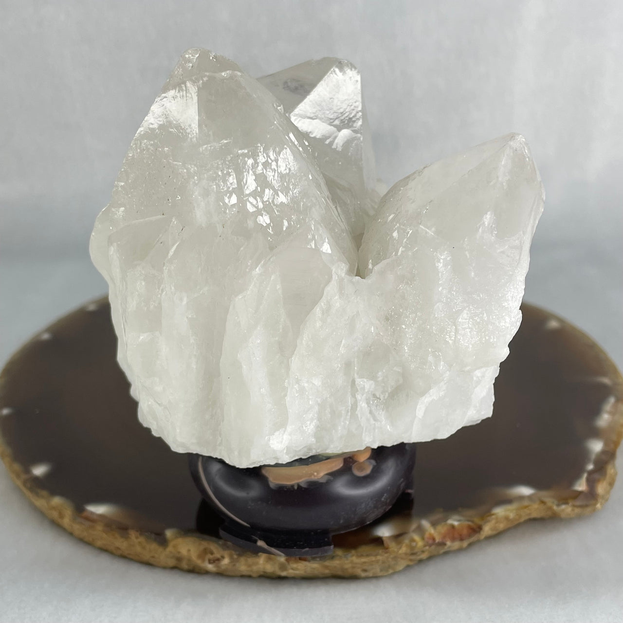 Natural Milky White Quartz Display 422.12g 68.7 by 61.6 by 95.4mm - Huangs Jadeite and Jewelry Pte Ltd