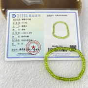 Natural Faceted Peridot Beads Bracelet 天然绿橄榄石手链 10.58g 16cm 5.7mm 58 Beads - Huangs Jadeite and Jewelry Pte Ltd