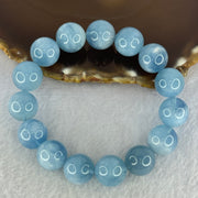 Natural Aquamarine Beads Bracelet 65.17g 19cm 14.8mm  15 Beads - Huangs Jadeite and Jewelry Pte Ltd
