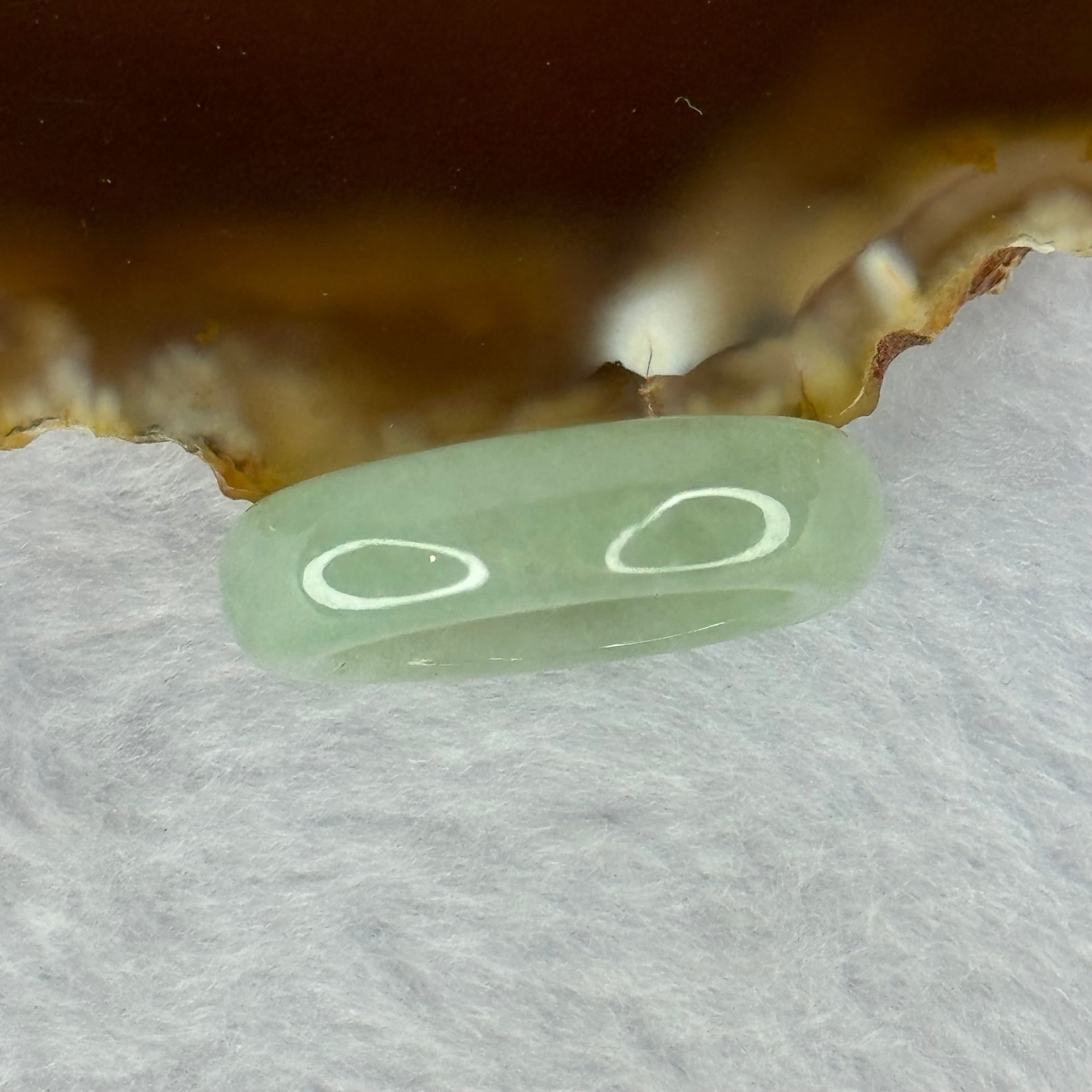 Type A Green Jadeite Ring 4.59g 6.4 by 4.4mm US7.25 HK16 (Internal Line) - Huangs Jadeite and Jewelry Pte Ltd