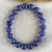 Good Grade Natural Blue Tanzanite Beads Bracelet 39.53g 16.5cm 10.8mm 19 Beads - Huangs Jadeite and Jewelry Pte Ltd