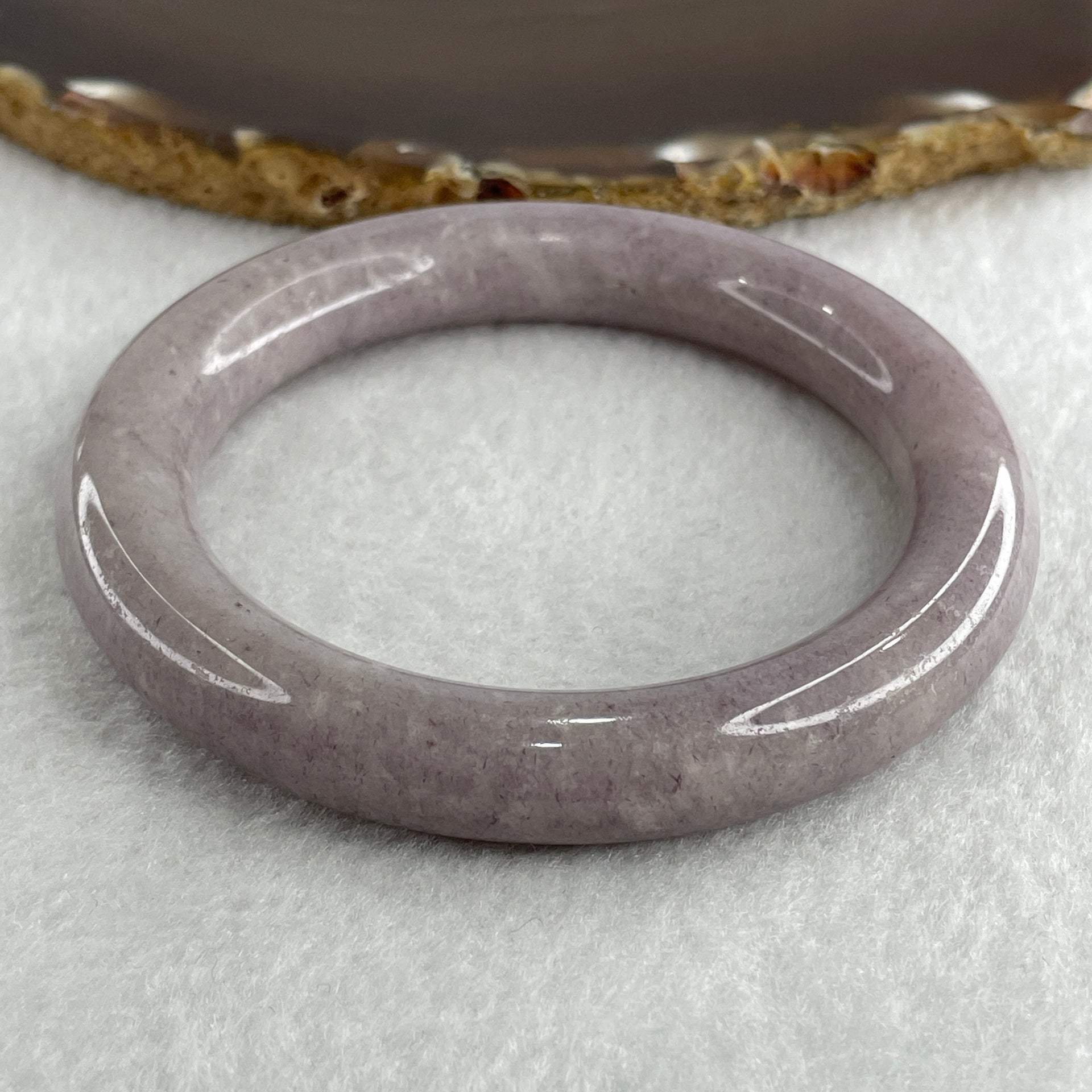 Natural Purple Aventurine Bangle 55.65g Inner Diameter 58.0mm 11.0 by 11.8mm (Very Very Slight Internal Line) - Huangs Jadeite and Jewelry Pte Ltd