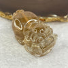 Natural Copper Rutilated Quartz Pixiu Display 85.95g by 56.3 by 30.5 by 30.0mm - Huangs Jadeite and Jewelry Pte Ltd