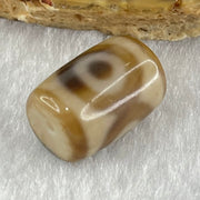 Natural Powerful Tibetan Old Oily Agate 3 Eyes Dzi Bead Heavenly Master (Tian Zhu) 三眼天诛 3.50g 16.0 by 11.0mm - Huangs Jadeite and Jewelry Pte Ltd
