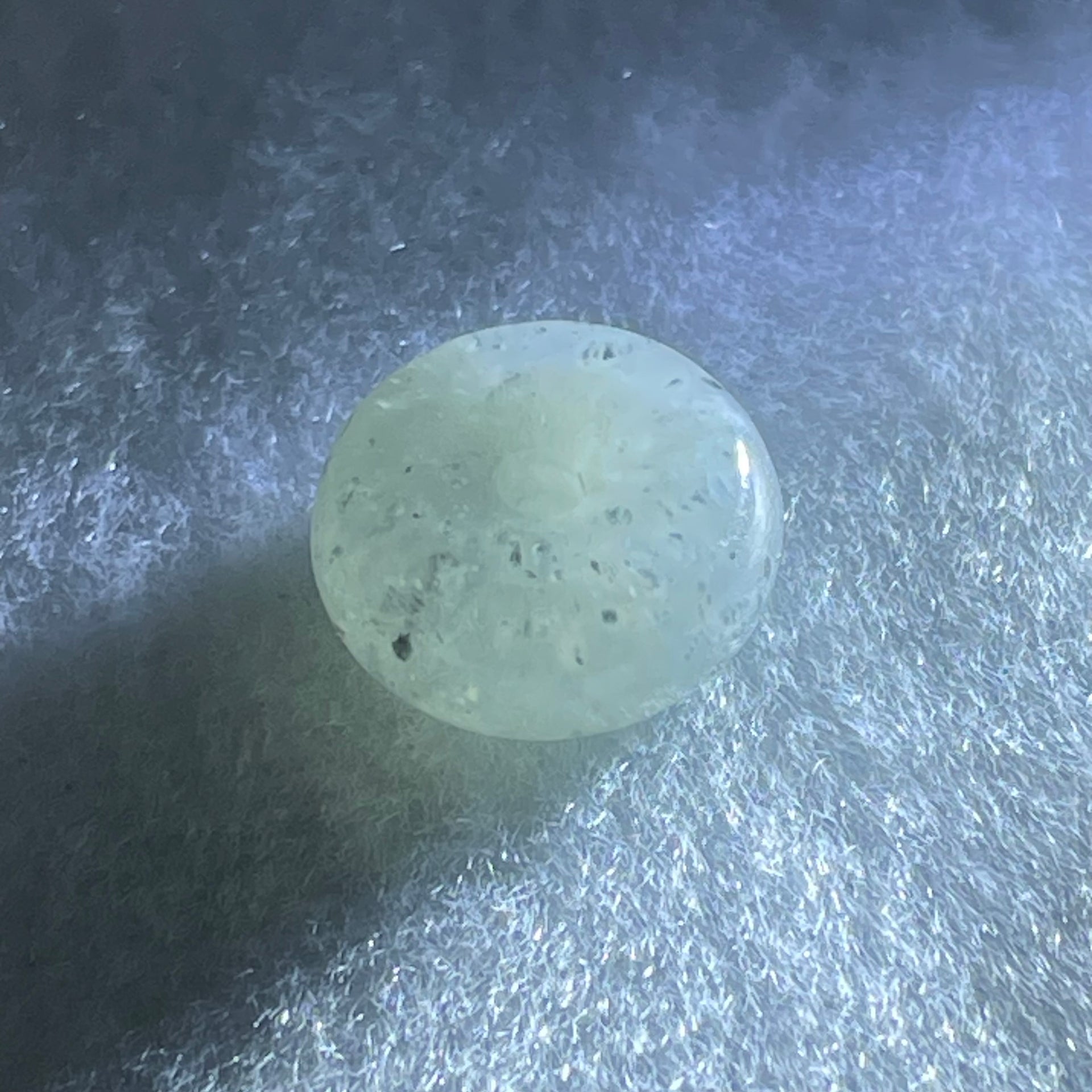 Type A Semi Icy Wuji Grey Spots Jadeite Ping An Kou Charm/Pendant 3.28g 15.0 by 6.8mm - Huangs Jadeite and Jewelry Pte Ltd