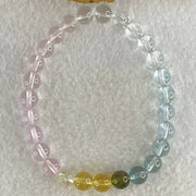 Very Very High Grade Transparent Natural Morganite Beryl Beads Bracelet 13.70g 16cm 7.2mm 27 Beads - Huangs Jadeite and Jewelry Pte Ltd
