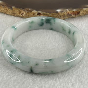 Type A Light Green Lavender with Blueish Green and Yellow Piao Hua Jadeite Bangle 49.56g Internal Diameter 52.5mm 11.7 by 8.2mm (Very Slight Internal Line) - Huangs Jadeite and Jewelry Pte Ltd