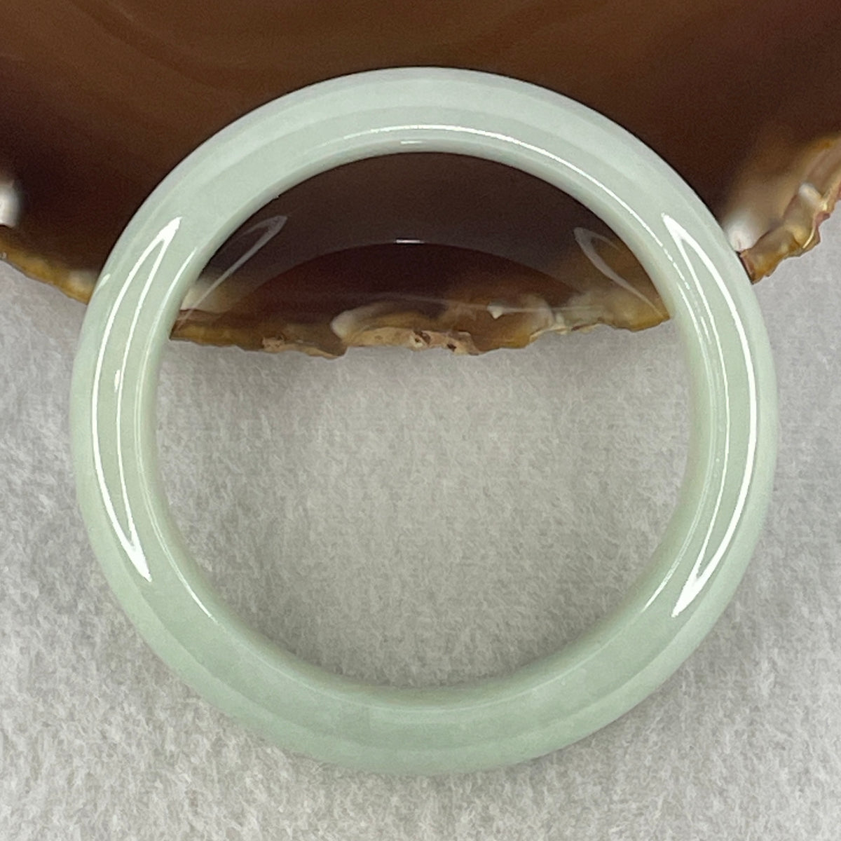 Certified Natural Type A Light Green Jadeite Bangle | (71.72g | 54.8mm Inner Diameter | 16.2mm Wide x 8.9mm | Perfect | Radiance, Steady Wealth "Zheng Cai" Anchor & Feng Shui Prosperity Catalyst) - Huangs Jadeite and Jewelry Pte Ltd