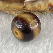 Natural Powerful Tibetan Old Oily Agate 1 Line Dzi Bead Heavenly Master (Tian Zhu) 1.89g 10.1 by 11.1mm - Huangs Jadeite and Jewelry Pte Ltd