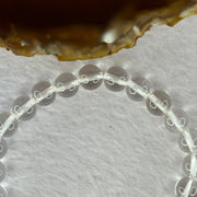 Natural Clear Quartz Bracelet 天然白水晶手链 18.55g 16.5cm 8.4mm 24 Beads - Huangs Jadeite and Jewelry Pte Ltd