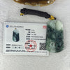 Type A Dark Green with Lavender Patches Shan Shui with Buddha Head 52.93g 62.4 by 35.2 by 11.4 mm - Huangs Jadeite and Jewelry Pte Ltd