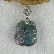 Very Very Good Natural Green Tourmaline Crystal Hulu with Monkey Pendant 9.34g 22.8 by 20.2 by 11.6mm - Huangs Jadeite and Jewelry Pte Ltd