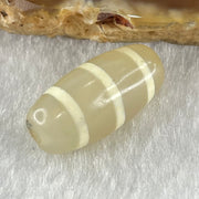 Natural Powerful Tibetan Old Oily Agate 3-Lines Dzi Bead Heavenly Master (Tian Zhu) 三行天诛 2.56g 19.9 by 9.6mm - Huangs Jadeite and Jewelry Pte Ltd