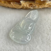 Type A Icy Colourless to White Jadeite Guan Yin Pendant 4.09g 31.8 by 17.2 by 4.7mm - Huangs Jadeite and Jewelry Pte Ltd
