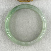Certified Type A Natural Jelly Light Green with Green Jadeite Bangle 56.69g Inner Diameter 59.0cm 14.7 by 7.3mm (Close to Perfect) - Huangs Jadeite and Jewelry Pte Ltd