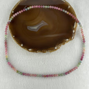 Natural Pink with Blue Tourmaline Crystal Beads Necklace 27.45g 54cm 5.6mm 105Beads - Huangs Jadeite and Jewelry Pte Ltd