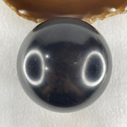 Natural Shungite Ball Display With Wooden Stand 775.36g 78.0 by 97.5mm - Huangs Jadeite and Jewelry Pte Ltd