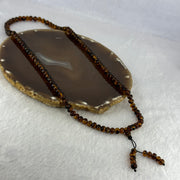 Natural Cognac Flower Amber Beads Necklace 14.28g 54cm 6.3mm 108 Beads - Huangs Jadeite and Jewelry Pte Ltd